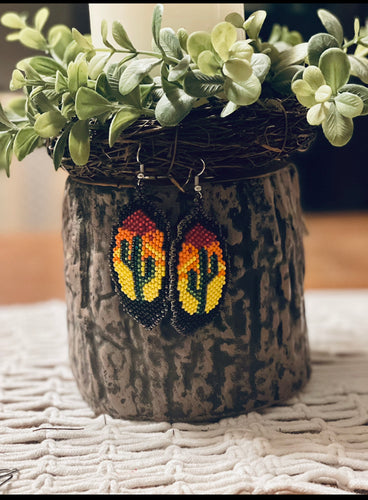 Sunset saguaro earrings